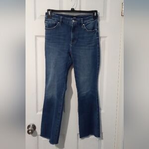 Express Medium Blue Cropped Jeans